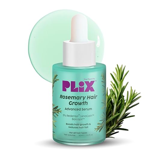The Plant Fix Plix Rosemary Hair Growth Serum with 3% Redensyl, 4% AnaGain, 3% Baicapil, 30 ml | Stimulates Hair Growth, Increase Hair Density & Thickens Hair | For Men & Women