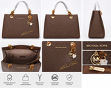 Michael Kors Signature Logo Monogram Tote Bag with Designer Signature