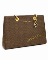 Michael Kors Signature Logo Monogram Tote Bag with Designer Signature