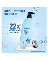Plum Coconut Shampoo for Dull Hair with Coconut Milk and Peptides for Soft & Silky Hair I 22x Softer Hair I Shampoo for Women and Men | 500 ml - Light Blue