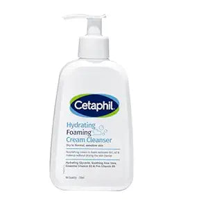 Cetaphil Hydrating foaming Face Wash, Cream to Foam Cleanser 236ml | Niacinamide, Pro-Vitamin B5 & and Aloe for Gentle Cleansing