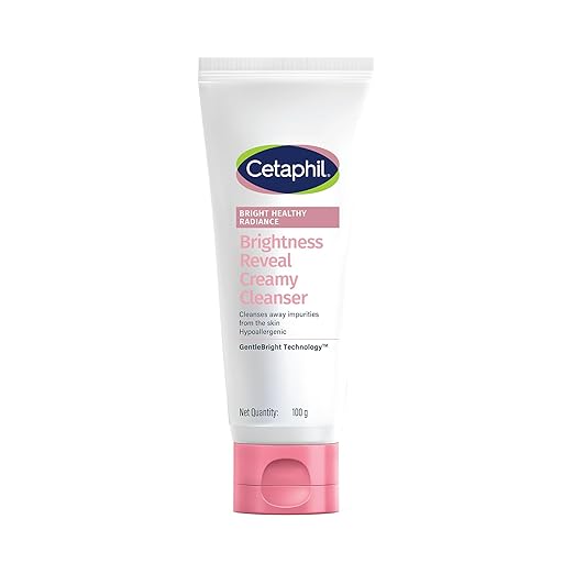 Cetaphil Brightness Reveal Creamy Cleanser - 100 gm| Brightening Face Wash for Uneven Skin Tone| Niacinamide, Sea Daffodil| Fragrance Free