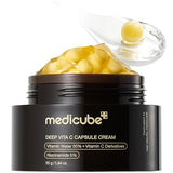 Medicube Deep Vitamin C Golden Boba Capsule Face Moisturizer - Liposome Capsules For Wrinkles, Skin Radiance - Transparent Gel for Glow Hydration - Korean Skin Care 1.94 oz