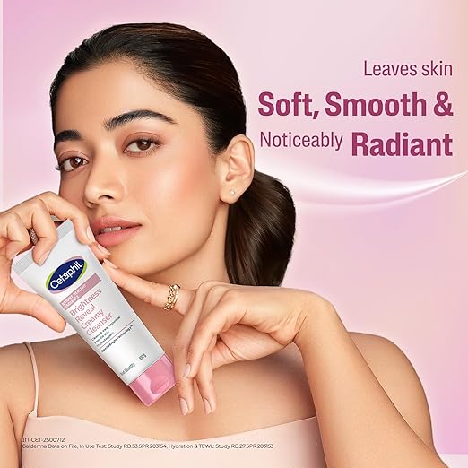 Cetaphil Brightness Reveal Creamy Cleanser - 100 gm| Brightening Face Wash for Uneven Skin Tone| Niacinamide, Sea Daffodil| Fragrance Free