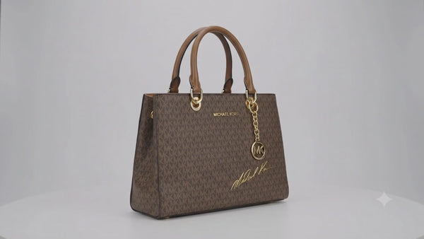Michael Kors Signature Logo Monogram Tote Bag with Designer Signature